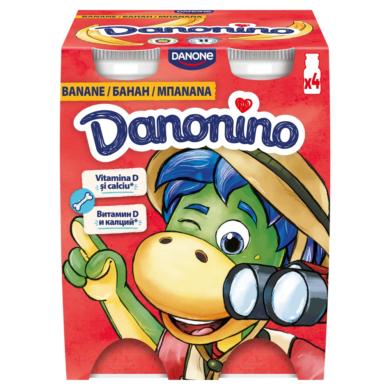 Danone Danonino zsírszegény banánízű joghurtital kalciummal és D3-vitaminnal 4 x  (400 g)
