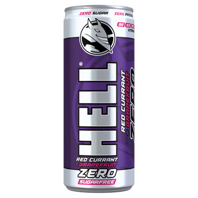HELL Zero vörös ribizli-pink grapefruit cukormentes szénsavas energiaital