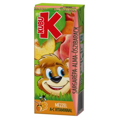 Kubu sárgarépa-alma-őszibarack ital mézzel, vitaminokkal