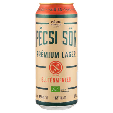 Pécsi Sör BIO prémium gluténmentes lager 5%