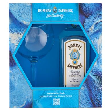 Bombay Sapphire London Dry gin 40%  + 1 pohár