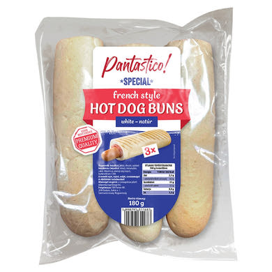 Pantastico! natúr francia fúrt hot-dog kifli 3 db