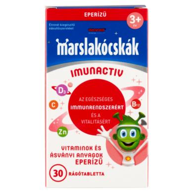 Walmark Marslakócskák Imunactiv eperízű étrend-kiegészítő rágótabletta édesítőszerekkel