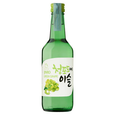 Jinro Soju Grape ázsiai szőlő ízesítésű szeszesital 13% 0,35 l