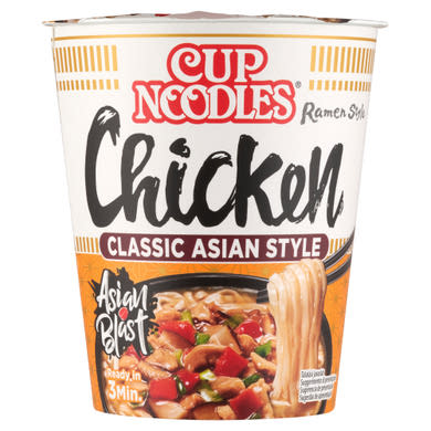 Nissin Cup Noodles instant tésztaleves, csirke ízesítéssel ázsiai módra