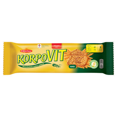 Győri Korpovit ropogós keksz teljes kiőrlésű gabonával