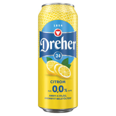 Dreher 24 citrom ízű ital és alkoholmentes világos sör keveréke