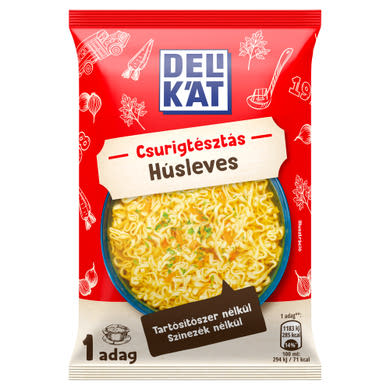 Delikát csurigtésztás húsleves