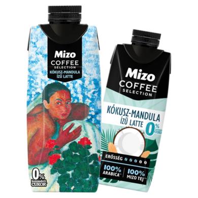 Mizo Coffee Selection Kókusz-Mandula ízű Latte UHT zsírszegény kávés tej édesítőszerekkel