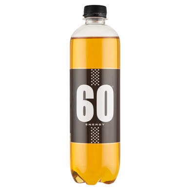 60 Energy tutti-frutti ízű szénsavas ital, koffeinnel, cukorral, édesítőszerrel 0,6 l