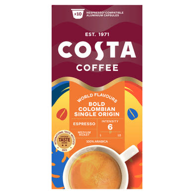 Costa Coffee Colombian Roast Espresso őrölt-pörkölt kávé kapszulában