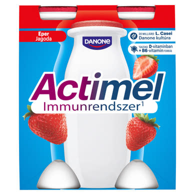 Danone Actimel zsírszegény, élőflórás, eperízű joghurtital