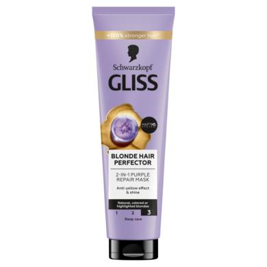 Gliss Blonde Hair Perfector 2 az 1-ben lila hamvasító hajpakolás