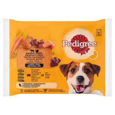 Pedigree vegyes válogatás eledel felnőtt kutyák részére zöldséggel, aszpikban 4 x