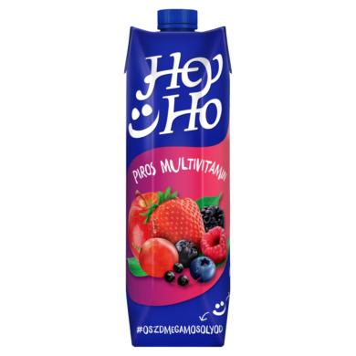 Hey-Ho Piros Multivitamin vegyes gyümölcsital cukorral, édesítőszerrel és 7 vitaminnal