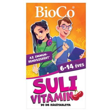 BioCo Suli vitamin cseresznye ízű étrend-kiegészítő rágótabletta 6-14 éveseknek 90 x 1,4 g (126 g)