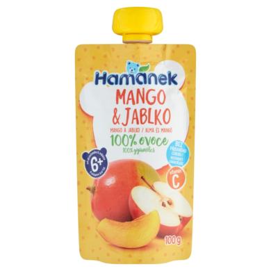 Hamánek gyümölcspüré alma,mangó 6 hónapos kortól