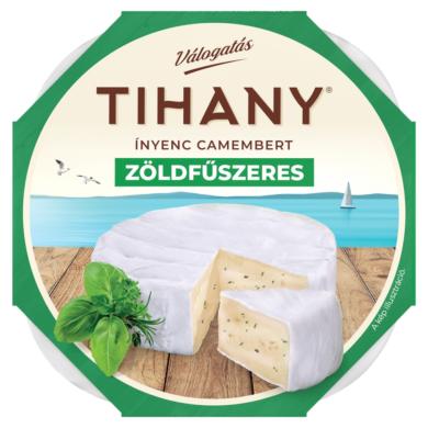 Tihany Válogatás Ínyenc Camembert zöldfűszeres zsírdús, lágy sajt