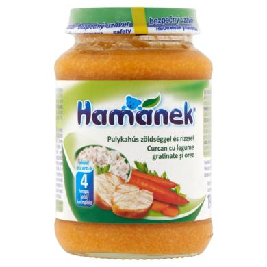 Hamánek Bébiétel Pulykahús Zöldséggel És Rizzsel 4 Hónapos Kortól