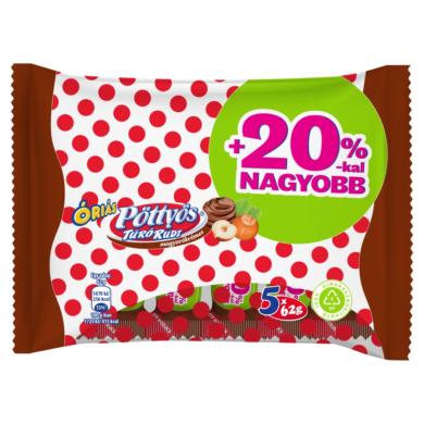 Pöttyös Óriás Túró Rudi mogyorókrémes túródesszert kakaós étbevonattal 5 x  (310 g)