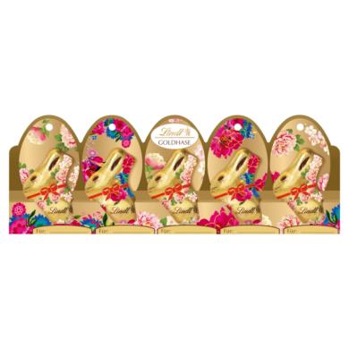 Lindt Goldhase alpesi tejcsokoládé 5 x (50 g)
