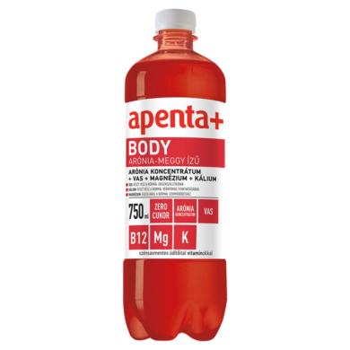 Apenta+ Body arónia-meggy ízű szénsavmentes üdítőital édesítőszerekkel, vitaminokkal