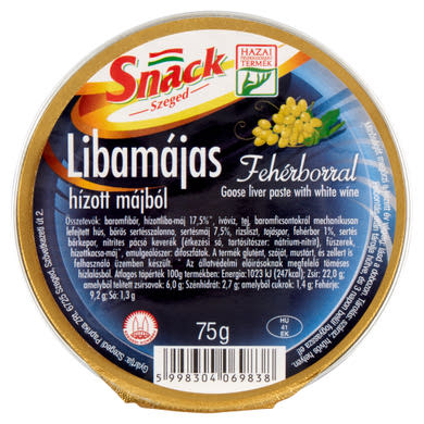 Snack Szeged libamájas hízott májból fehérborral