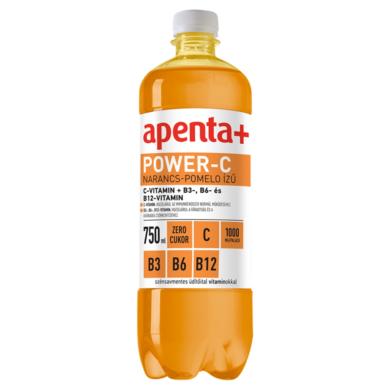Apenta+ Power-C narancs-pomelo ízű szénsavmentes üdítőital édesítőszerekkel, vitaminokkal