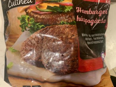 Culinea Hamburger húspogácsa, marha és sertéshúsból, formázott, gyorsfagyasztott