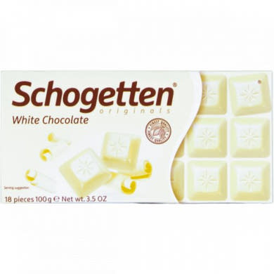 SCHOGETTEN Csokoládékockák fehér csokoládé, 100 g