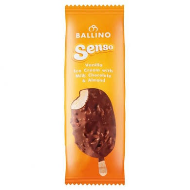 Ballino pálcikás jégkrém vanília, mogyoróval, gyorsfagyasztott 120 ml / 85 g