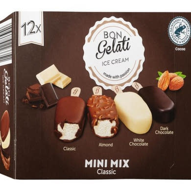 Bon gelati Mini Mix jégkrémválogatás, 12 x 50 ml / 12 x 36 g