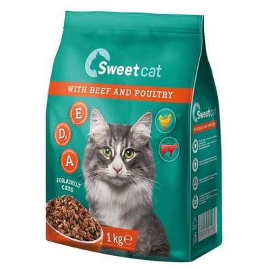 Sweet cat Macska száraztáp marha, 1 kg