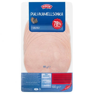 PIKOK Pulykamellsonka, 78% pulykahús, szeletelt