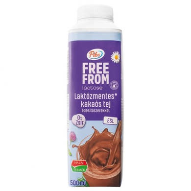 Pilos laktózmentes kakaós tej édesítőszerrel 0% zsír ESL, 500 ml