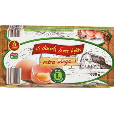Friss Tojás extra sárga, L-es, 10 db