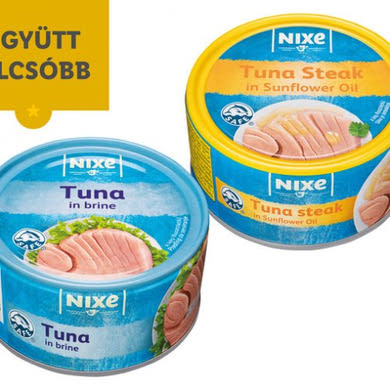 NIXE Tonhal filé szeletek, sós lében, 195 g/150 g