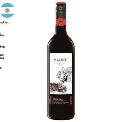 Cimarosa Argentín MALBEC száraz vörösbor 13,5%, 0,75 L