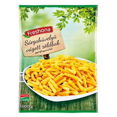 Freshona vágott zöldbab sárgahüvelyű, gyorsfagyasztott, 1 kg