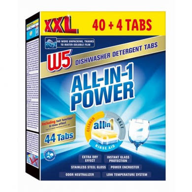 W5 Mosogatógép tabletta XXL, 44 db