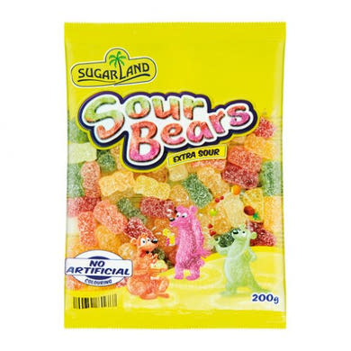 SUGARLAND Gumicukor Sour Bears, 200 g