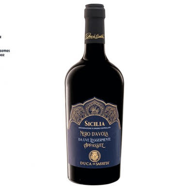 Duca di sasseta Nero d'Avola Sicilia félszáraz vörösbor, 0,75 L