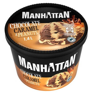 Manhattan Jégkrém vanília-eper, 1400 ml