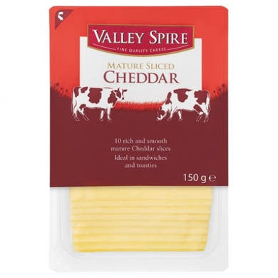 Valley Spire szeletelt cheddar sajt, 150 g