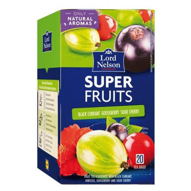 Lord Nelson Superfruits gyümölcstea, természetes aromákkal, 40 g