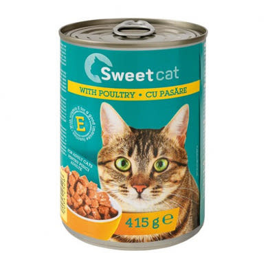 Sweet cat Nedves macskaeledel baromfi, 415 g