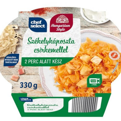 Chef select székelykáposzta csirkemellel magyaros készétel