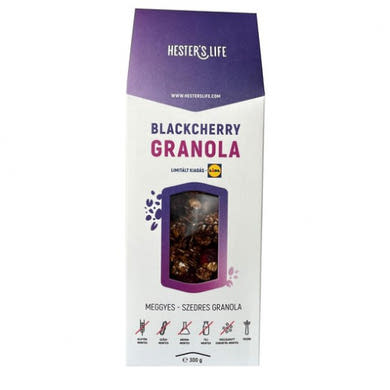 Hester's life Granola Meggyes-szedres, kakaós alappal, 300 g