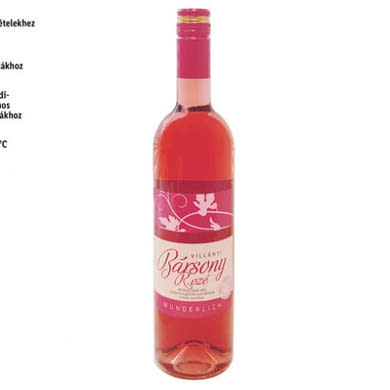 Wunderlich Villányi Bársony száraz rosé bor, 0,75 L