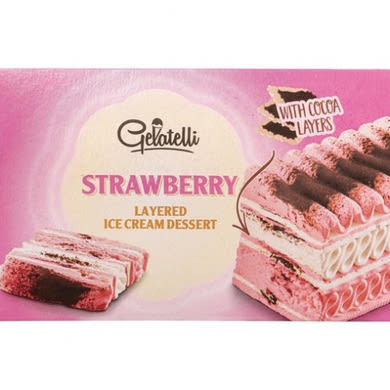 Gelatelli Réteges jégkrémtorta epres, 650 ml